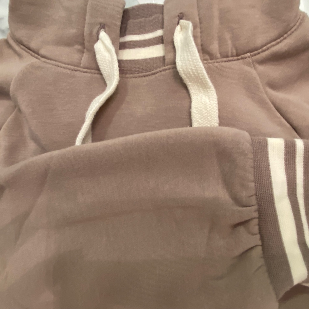 Madewell buttery soft hoodie sweatshirt in taupe color size S